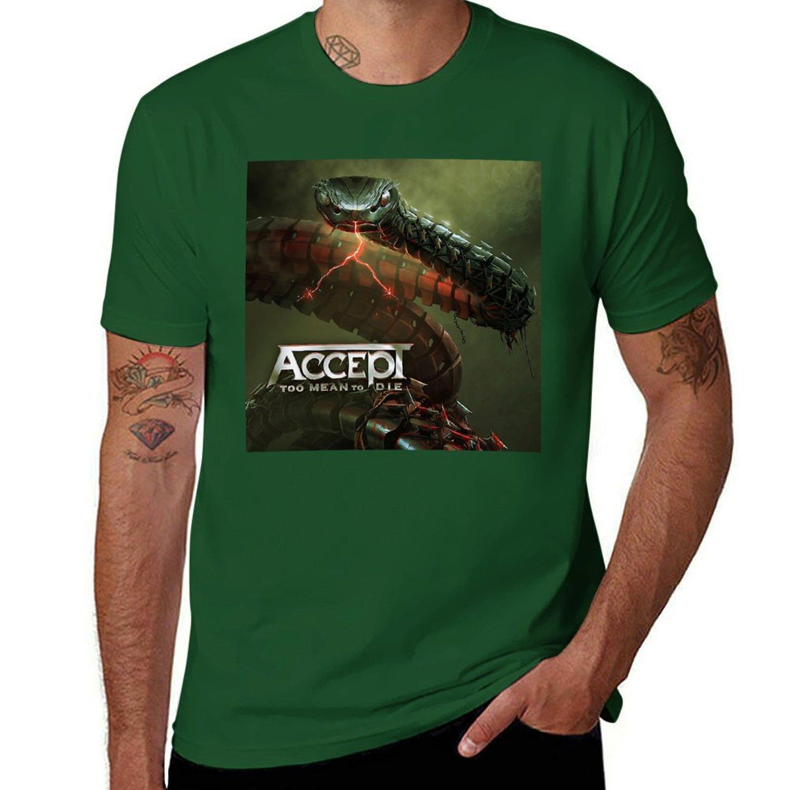 

accept band T-Shirt gifts for boyfriend vintage graphic tee cotton man t-shirts mens fashion 4XL