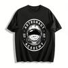 Astronaut Helmet Print Casual Tee Moon Surface Reflection Design Pure Cotton T-shirt
