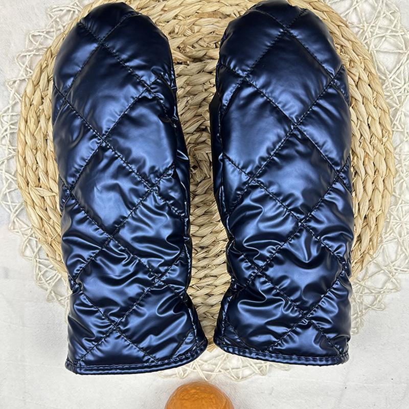 

Women S Finger Ski Gloves Fashion Outdoor Waterproof Cold-Proof Fleece Thermal Cycling Bag Finger Gloves синій