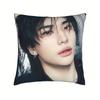 45X45Cm Pillowcase Double Sided Skz Hyunjin Portrait Print Soft Polyester Cushion Cover Decorative Throw Pillow Case For Sofa