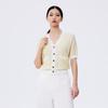 Elegant V-Neck Colorblock Knit Cardigan