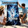 Custom Name Personalized Cardiff City FC Print Beach Towel, for Trip Camping Beach Party Home Decor, Birthday Gift for Family & Friends