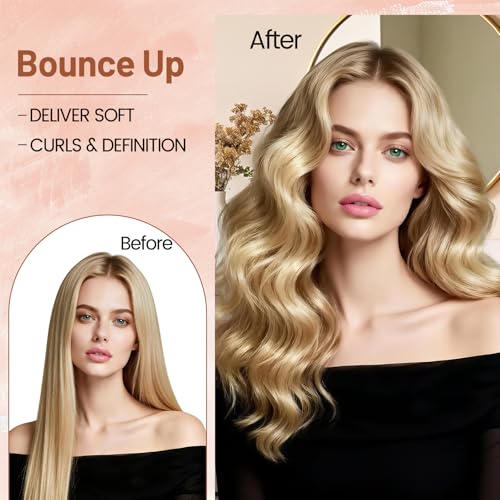 40 mm Long Curling Barrel for Dyson Airwrap HS01 HS05 - Golden Automatic Rotating Styling Attachment for Loose Curls, Hair Curler Accessory for Long