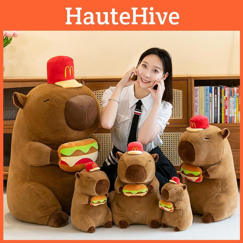 Mcdonalds Corp Capybara Hamburger Plush Toy Stuffed Animal Doll Gifts Kids