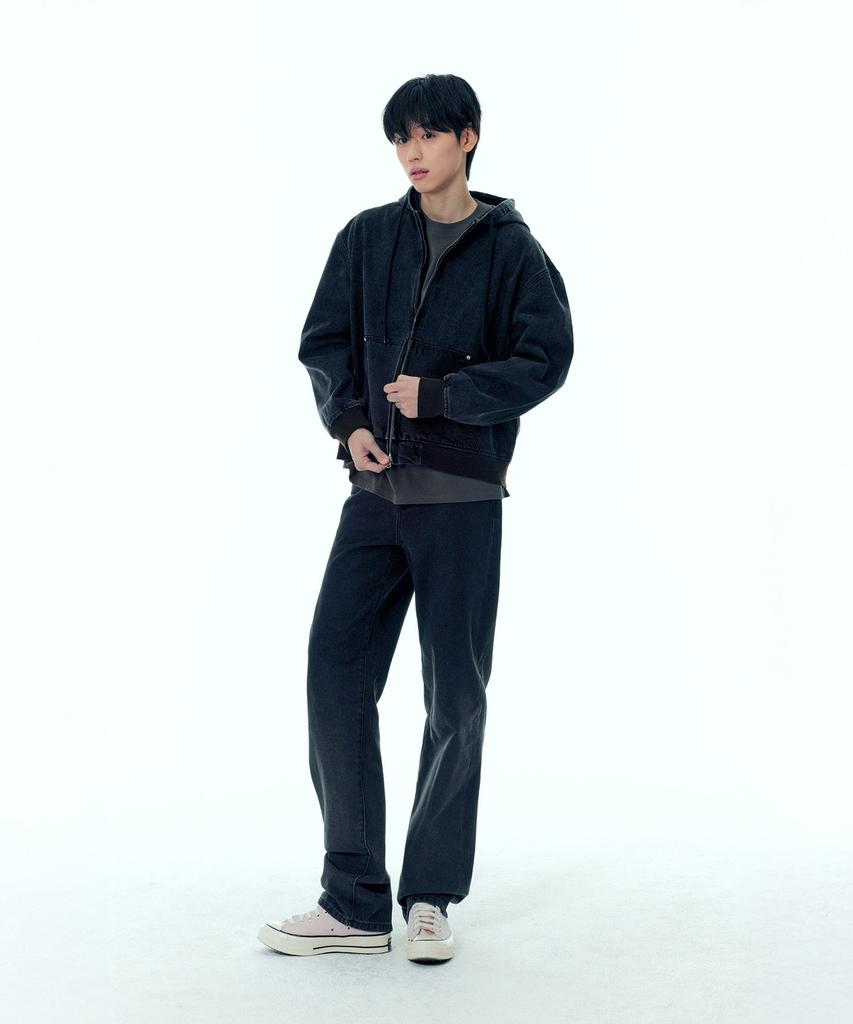 Plac Denim Zip-Up Hoodie Vintage Black