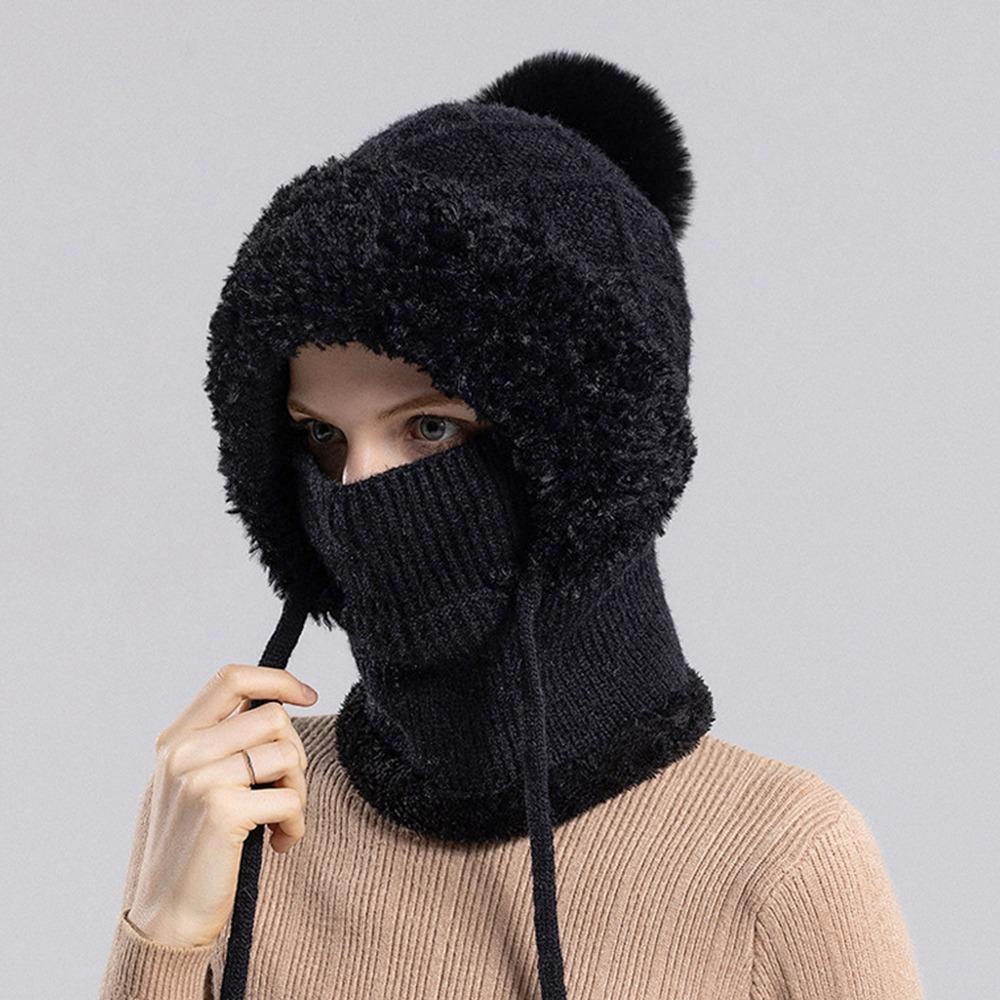 Ear Protection Balaclava Hat Winter Mask Neck Integrated Hooded Cap New Warmth Cover Hat  Outdoor