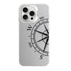 Fashion Vintage Compass Phone Case for iPhone 16 12 13 Mini 11 14 15 Pro Max XR 8 Plus Sturdy Hard IMD Plastic Shockproof Cover_