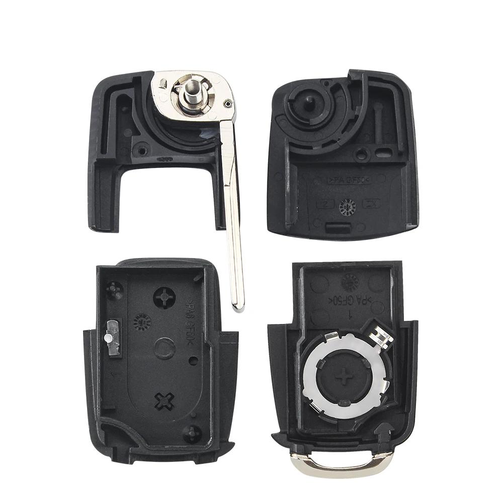 2 Button Folding Car Remote Key Flip Folding Key Shell Case For Volkswagen Vw Jetta Golf Passat Beetle Skoda Seat Polo B5