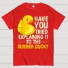 Funny Programmer - Rubber Duck Debugging Cotton Summer Casual Cool Loose T-Shirt
