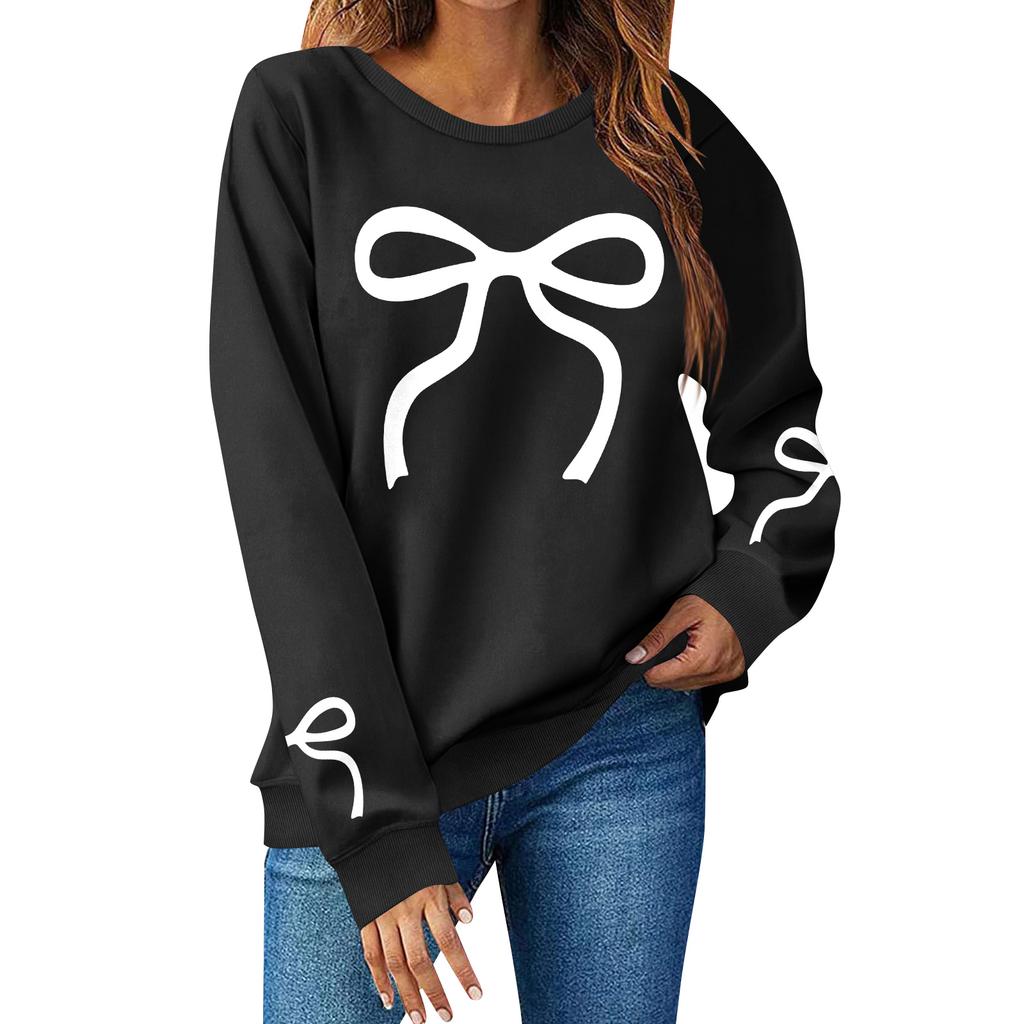 Women  Tops Women's Long Sleeve Sweatshirt Casual Crewneck Loose Fit Pollover Fleece Tops