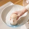 Kitchen Cleaning Brush Press Dish Pot Scrubber with Transparent Windows Kitchen Washing Tools for Stoves Range Hoods Sinks