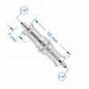 Adapter sleeve reduction tripod 1/4" to 1/4" tripod aluminum 68 mm