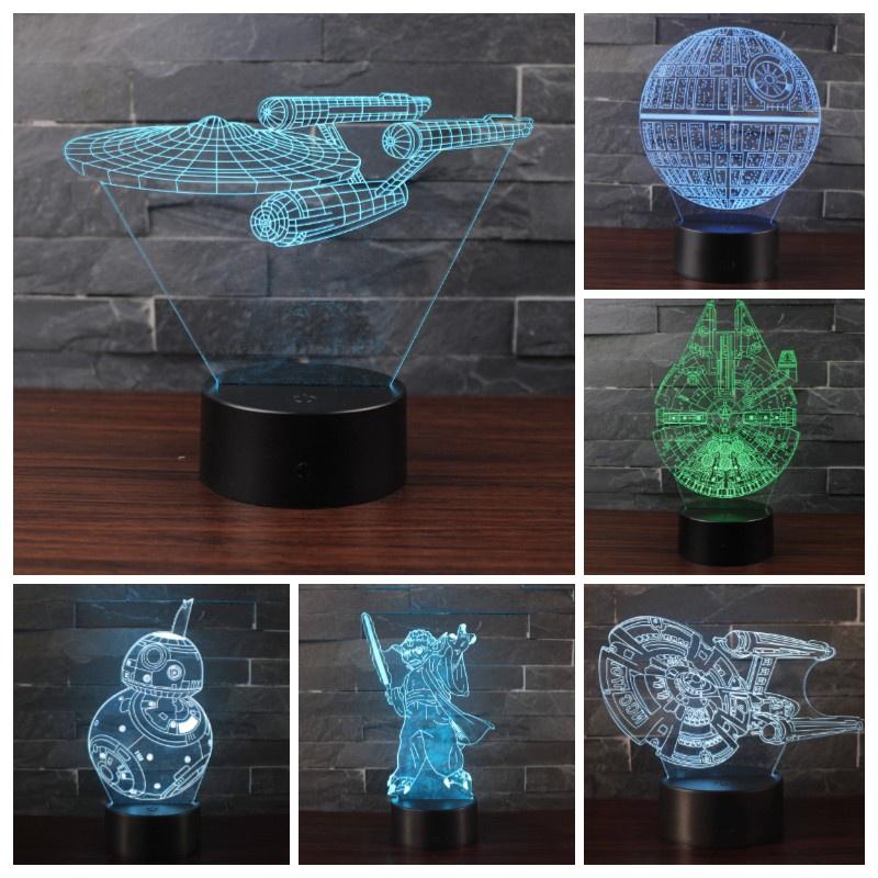 3d Illusion Star Wars Night Light Decor Lamp With Smart Touch The Perfect Home Decoration