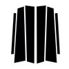 6PCS For BMW 5 Series F10 F11 F07 2010 2011 2012 2013-2016 Glossy Black Pillar Posts  Window Door Column B C Sticker Cover Trim