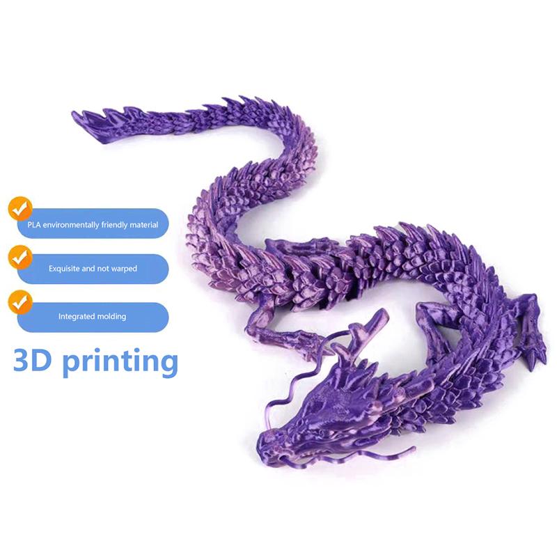 3D Tištěný Čínský Drak Celé Tělo Klouby Které Se Mohou Pohybovat Domácí Vybavení A Dekorace Stojí za Sbírání Kreativní Hračky