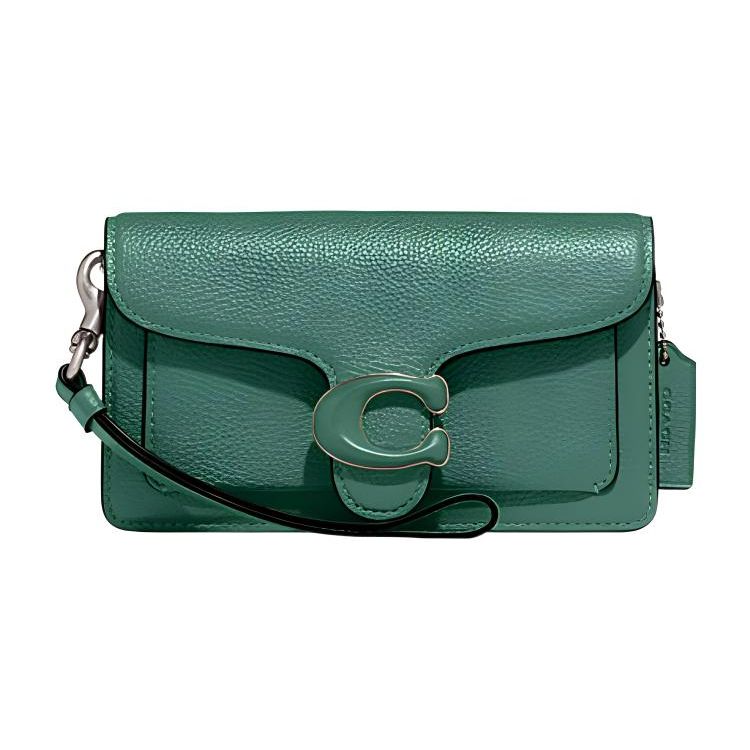 

Coach Tabby 18 Push Button Closure Detachable Wrist Strap Leather Wristlet Shoulder Crossbody Bag Women Wristlet Green CJ925-LHAEE Basic Set (Bag+Dust Bag)