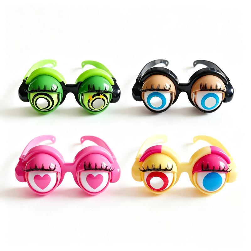 Funny Blinky Crazy Eye Glasses With Creative Moving Eyeballs Safe Plastic Material For Kids Birthday Party Cosplay Prank Games