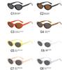 2PACK Vintage Oval Sunglasses Women Luxury Brand Designer Small Oval Glasses Retro Black Glasses Ladies Goggle UV400 Shades