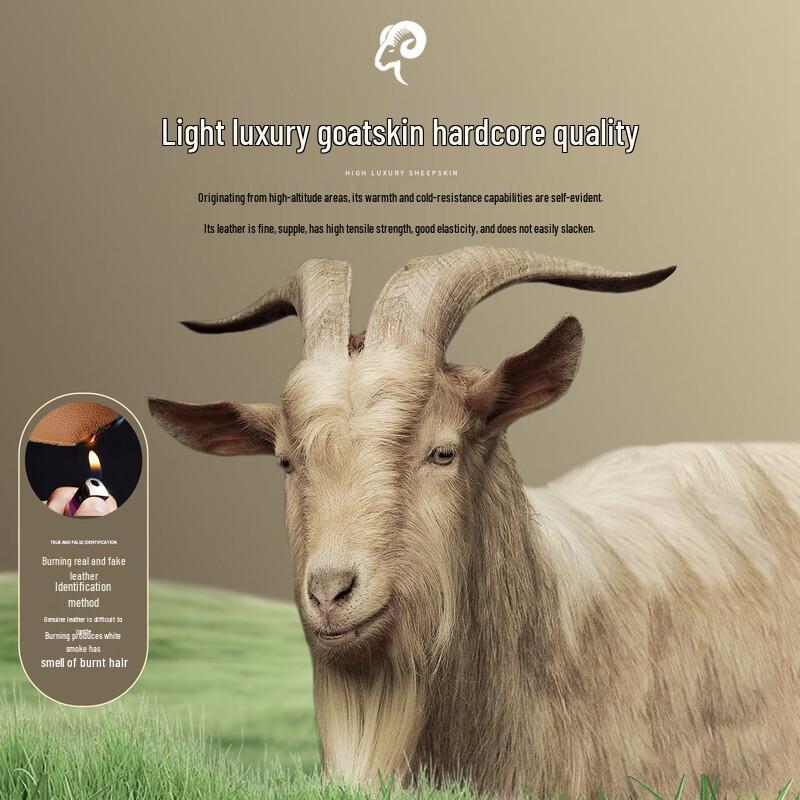 Futing Men's Genuine Goat Leather Fur-Lined Jacket