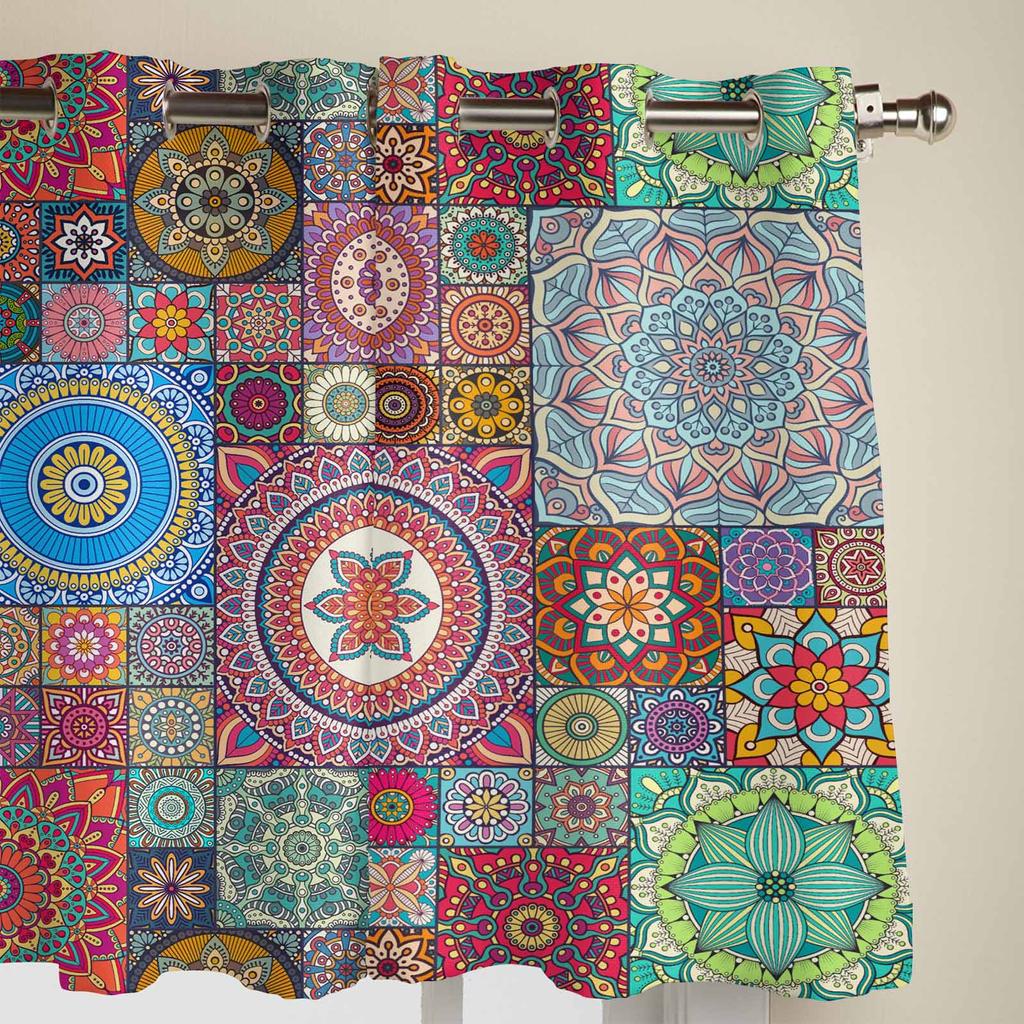 Ethnic Style Egyptian Pattern Window Curtains for Living Room Luxury Bedroom Curtain Kitchen Blinds Drapes Curtains
