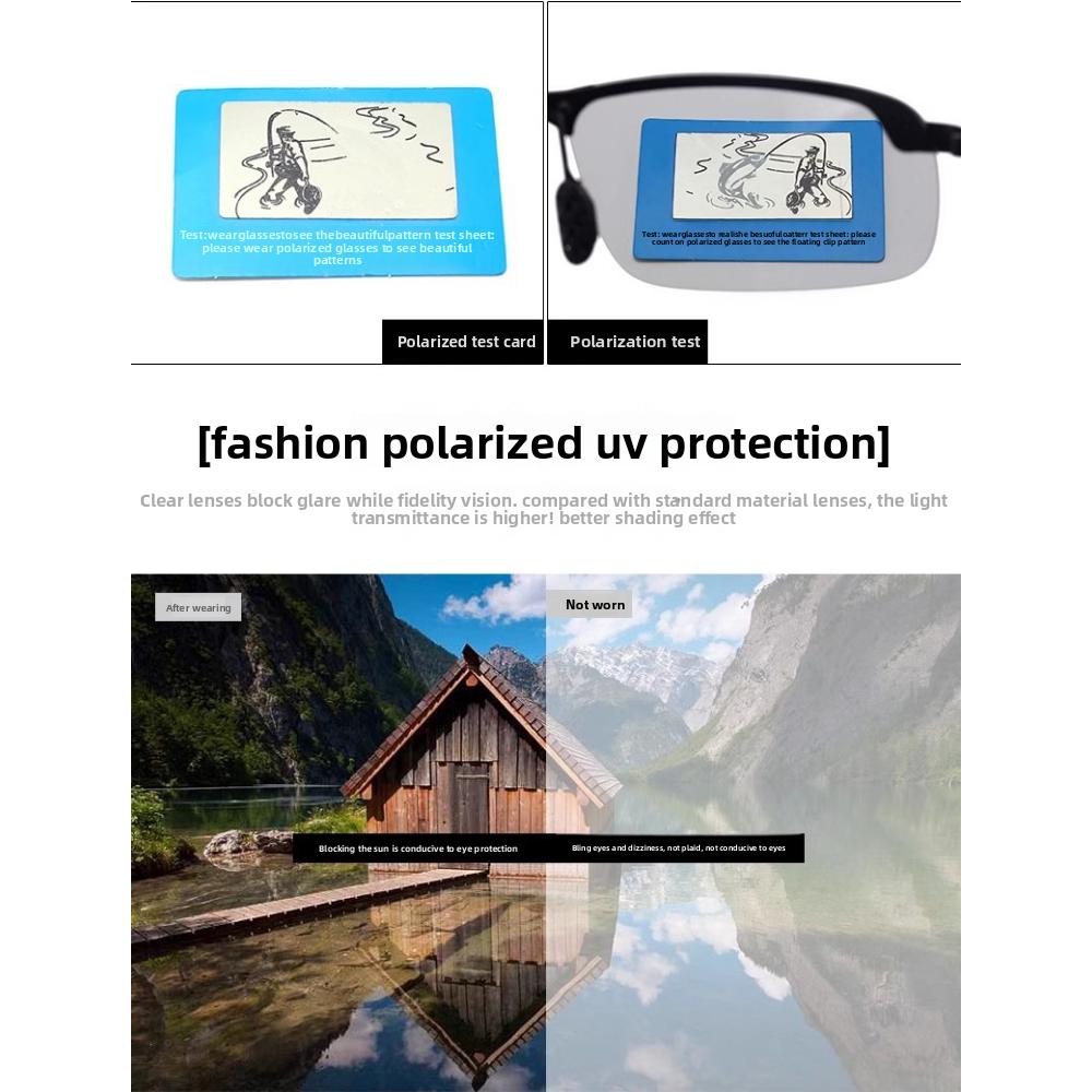 2024 New Polarized Color-changing Sunglasses 3043 Driving Fishing Cycling Sunglasses Men's Driving Glasses Day and Night