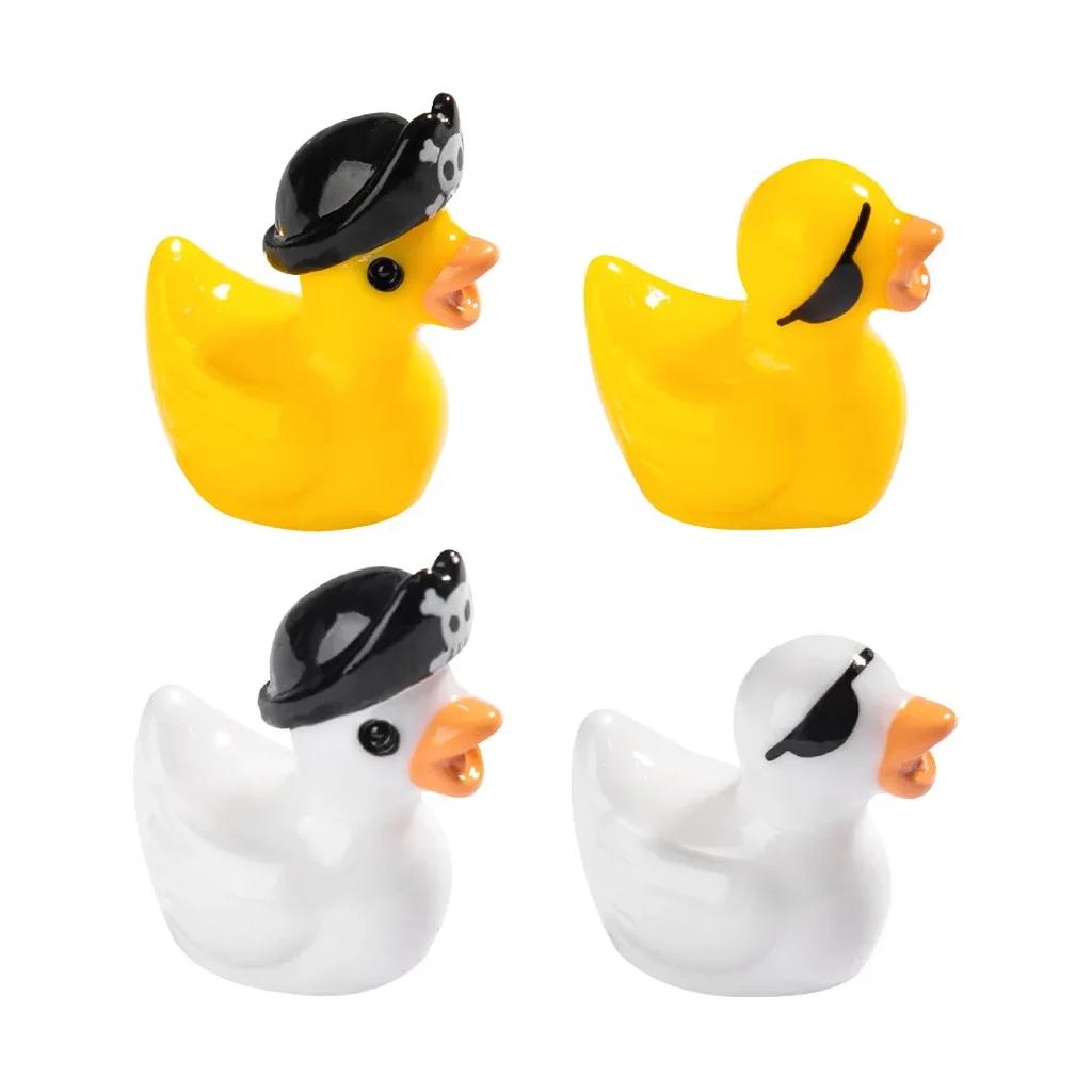 40/20 Stück Mini Harz Piratenenten Kleine Enten Miniaturfiguren Großhandel Kleine Enten Anhänger Für Party, DIY Mikro-Landschaftsdekorationen