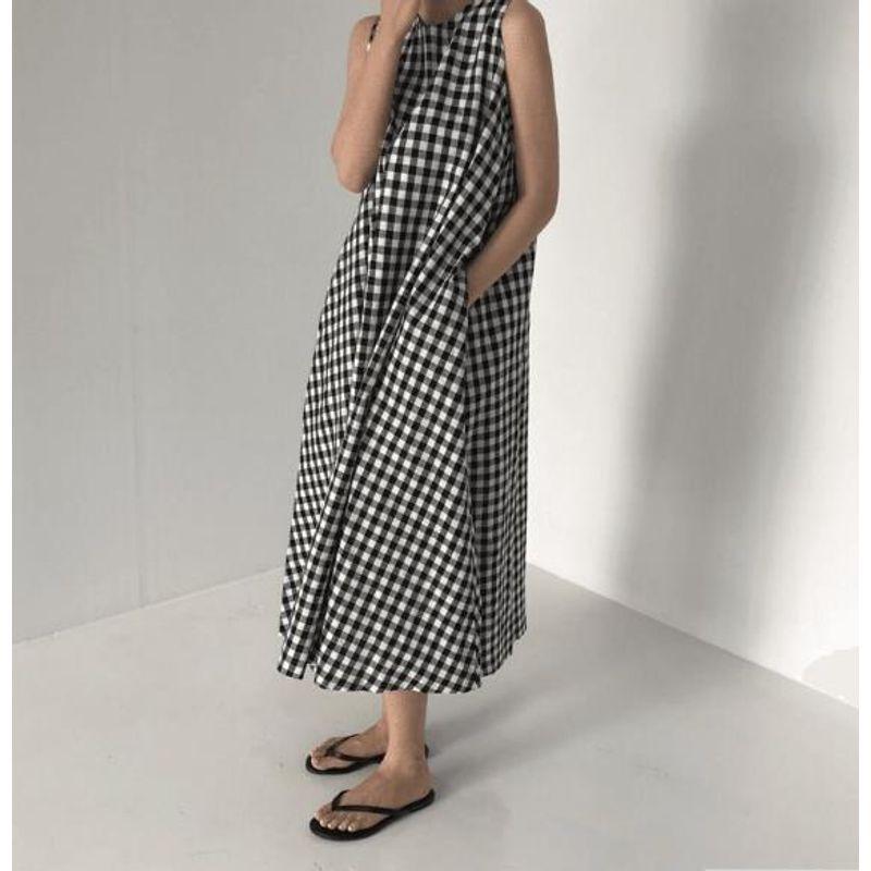 

Loose Summer A- line Dress Pullover Black(Figure) M