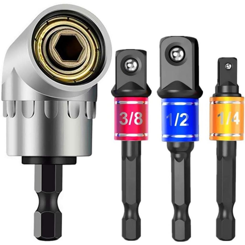 105 Degree Screwdriver Corner Cutter, 360 Degree Universal Joint Rod, Colored Steel Ball Joint Rod Combination Set