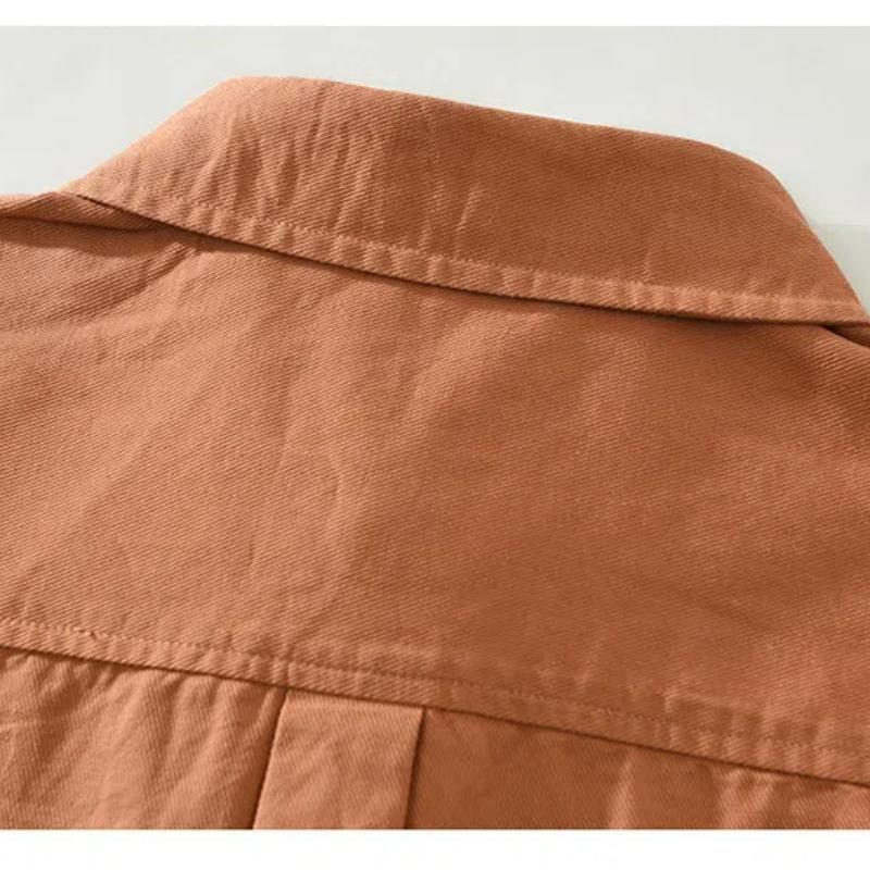 Spring and Summer Long Sleeve Men Shirt Casual 100cotton Soft and Comfortable Button Shirt with Pocket Daily Simple Style Versatile Men Tops