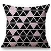 Scandinavian Throw Pillow Case Nordic Style Decorative Cushion Covers Black Yellow Geometric Strips Plaid Sofa Cushion Cover
