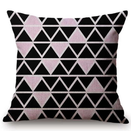Scandinavian Throw Pillow Case Nordic Style Decorative Cushion Covers Black Yellow Geometric Strips Plaid Sofa Cushion Cover