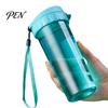 Hot Cold Drink Beverage Container Transparent Water Cup, Portable Plastic Bottle, with Strap Bottle Handle, Clear Heat-resistant Drinkware, for School