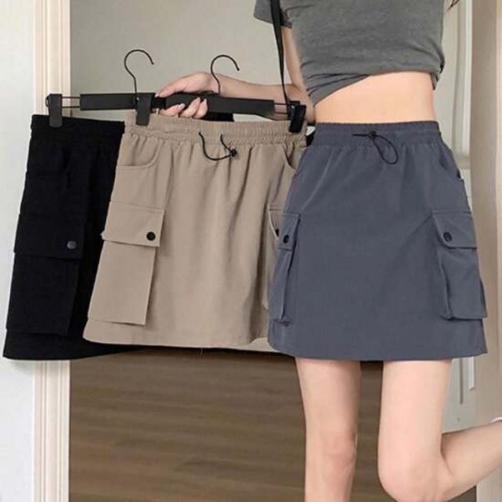 Shop Women S elaStic waiSt drawString Cargo Mini Skirt Won wSk Wfpewk3