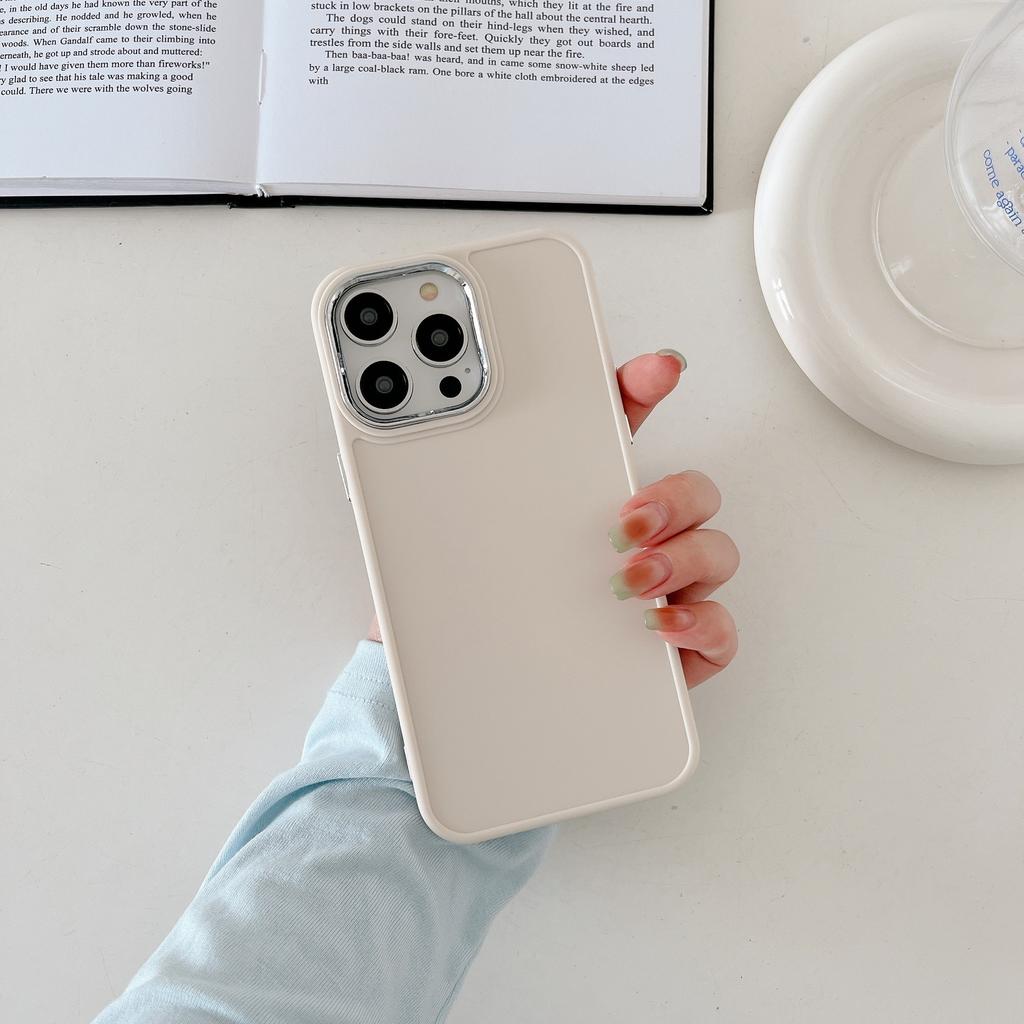 Electroplating ring eye protection tpu painted material suitable for Apple 15PROMAX groove 14/13 protective cover 12/12pro