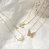 Butterfly Necklace with Mother of Pearl Pendant - Versatile High-End Sweater Chain for Autumn/Winter Jewelry