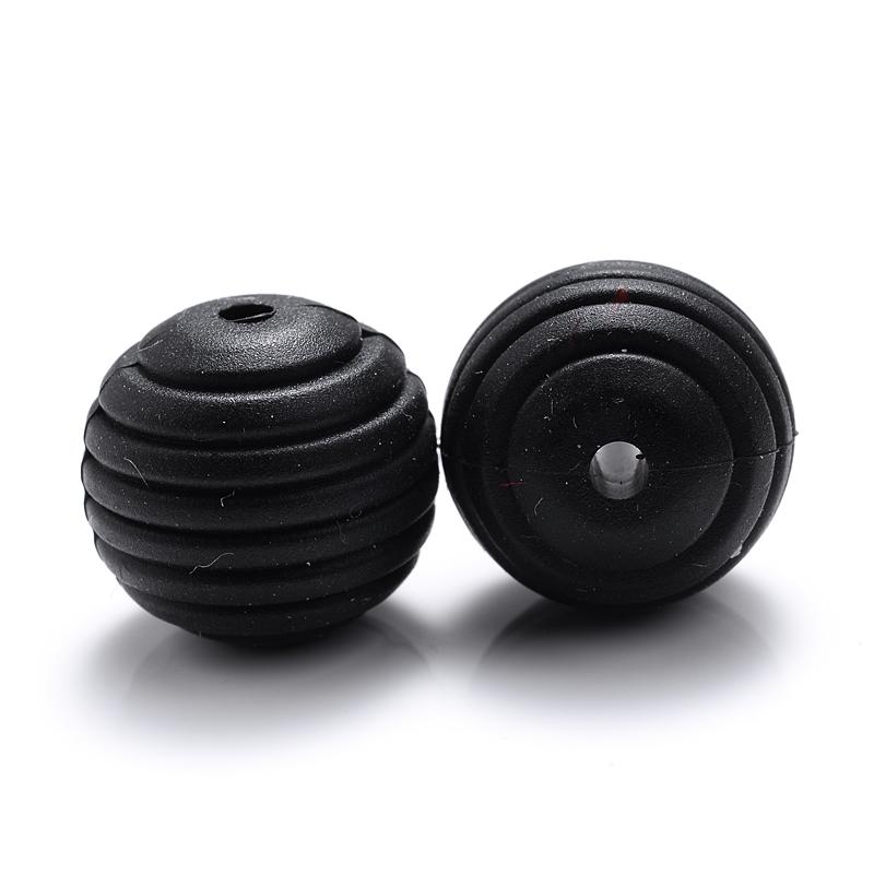 10 Stück/Los 15mm Baby-Silikonperlen Beißringe für 4-6 Monate Spiral-Lebensmittelechtes Silikon Beißring Schnuller Kette Halskette Herstellung