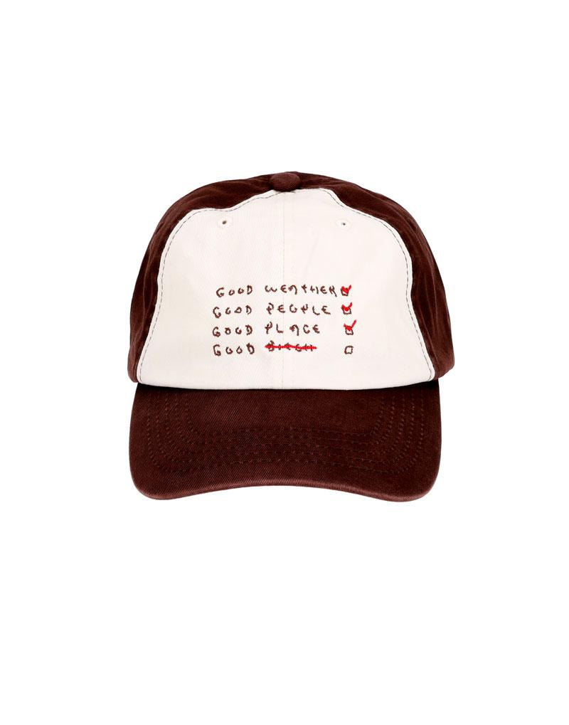 OURPOCKETS Thompson Village Check Check Two-Tone Ball Cap (Brown)