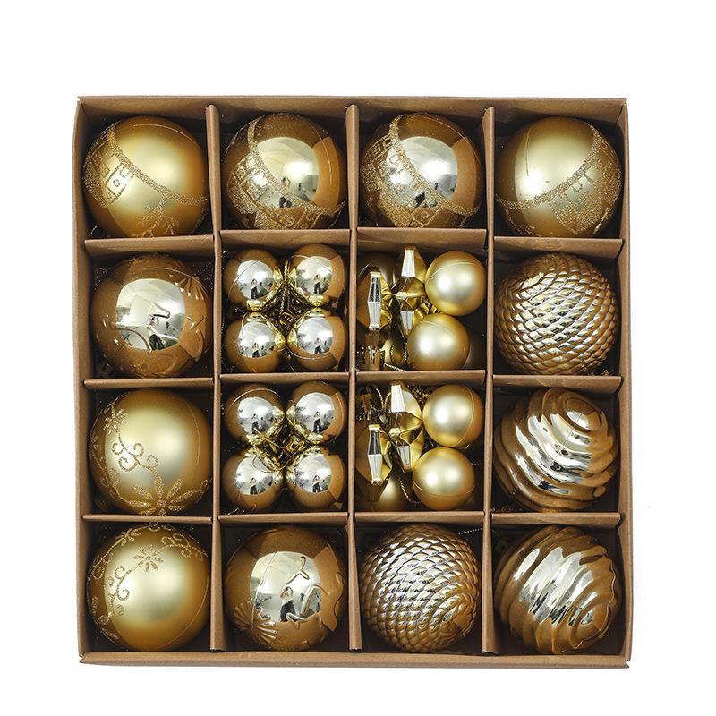Christmas Tree Pendant, Christmas Ball Set, Painted Ball Pendant, Electroplated Christmas Ball Decoration, Mixed Christmas Gift Box