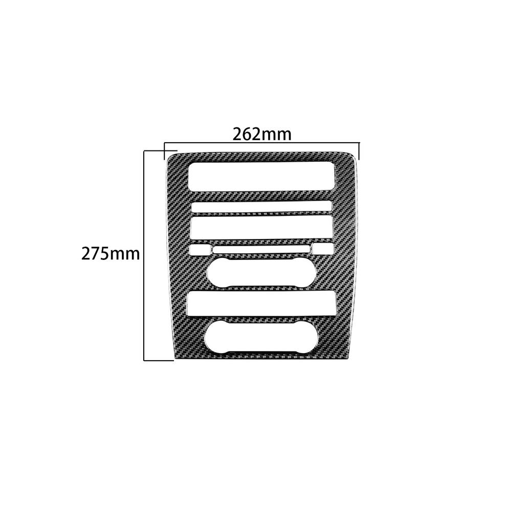 För Ford Mustang Tillbehör 2009-2014 Kolfiber Interiör Klistermärke Dekal Mittkonsol CD Dekorationspanel Trimskydd