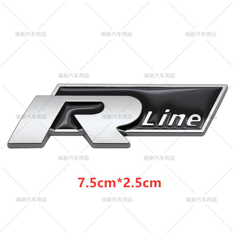 hsvrd1 2026 Hot For VOLKSWAGEN VW 3D Metal R Rline Emblem R line Badge Body Sticker For Volkswagen Golf Tiguan Touareg Polo GTI CC Pass