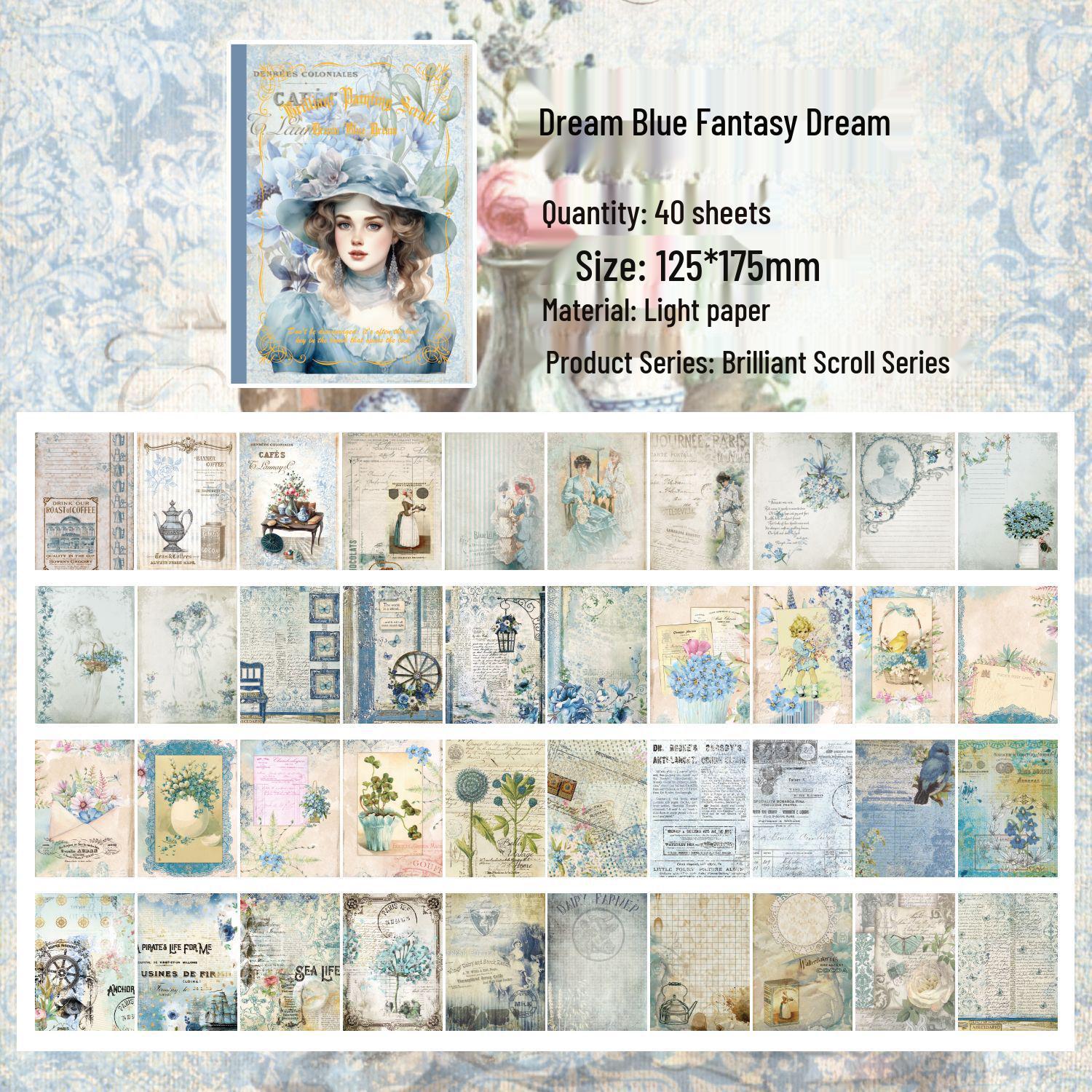 

Zaomo Retro Brilliant Scroll Journal Decorative Base Paper