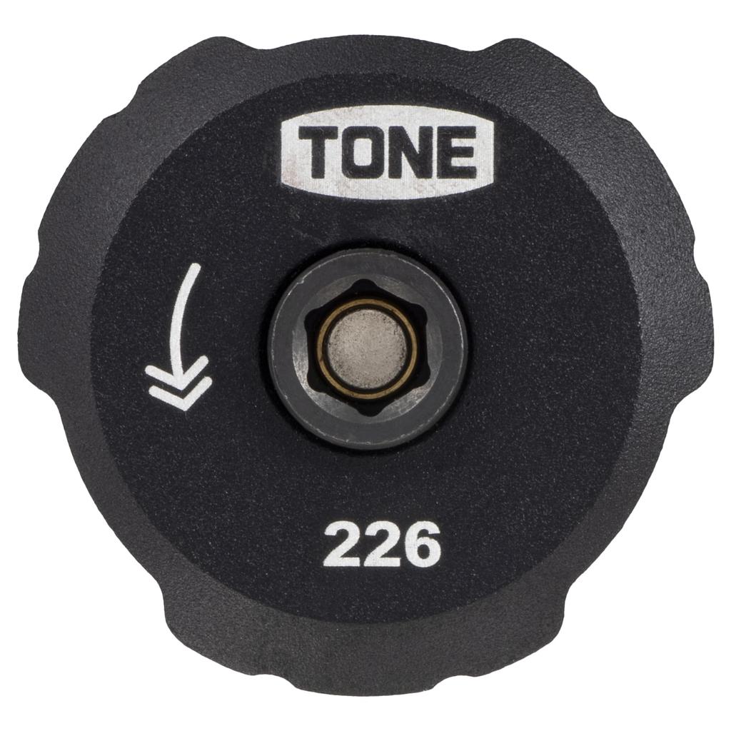 Tone Finger Ratchet Wrench Set FRB6S with Bit Set Inserts, Red, 7-Piece