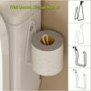 Roestvrij Staal Toiletpapierhouder Wandmontage Eenvoudige Haken Tissue Handdoek Rol Dispenser Multifunctioneel Geen Boren