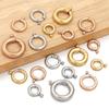 2Pcs Stainless Steel Spring Clasps Round Ring Clasps Hooks Jewelry End Connectors For DIY Handmade Bracelet Necklace Accessories