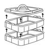 Graine Créative - Casiers de rangement en plastique 3 niveaux empilables
