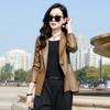 New Spring and Autumn Genuine Leather Jacket Women's Sheepskin Short Fashion Single Leather Windbreaker Jacket