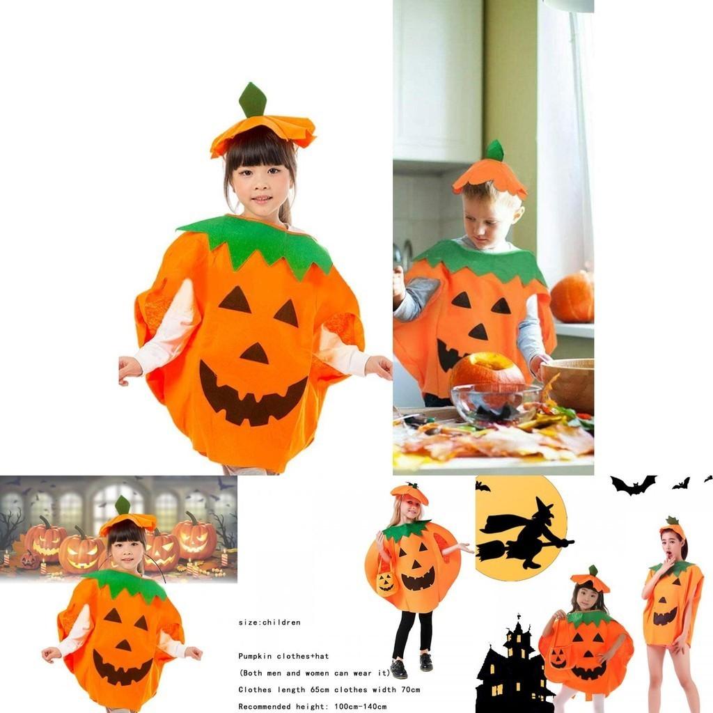 Soft And Comfortable Halloween Pumpkin Clothes With Shoes And Hat