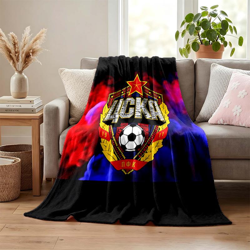 CSKA Moscow blanket Flannel Blanket Soft Cozy Plush Throw for Sofa Bed Lightweight Home Decoration Gifts for Christmas various holidays