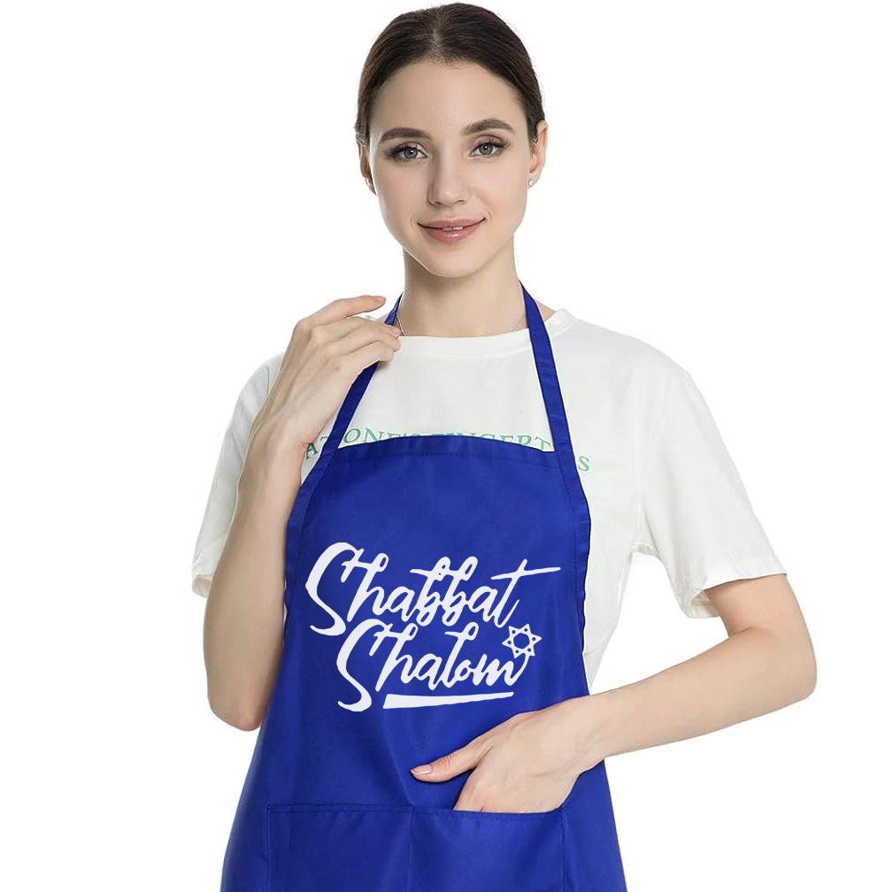 Star Of David Shabbat Shalom Challah apron Je judaica Hebrew Sabbath Dinner home Kitchen decoration Hostess wife mom Gift