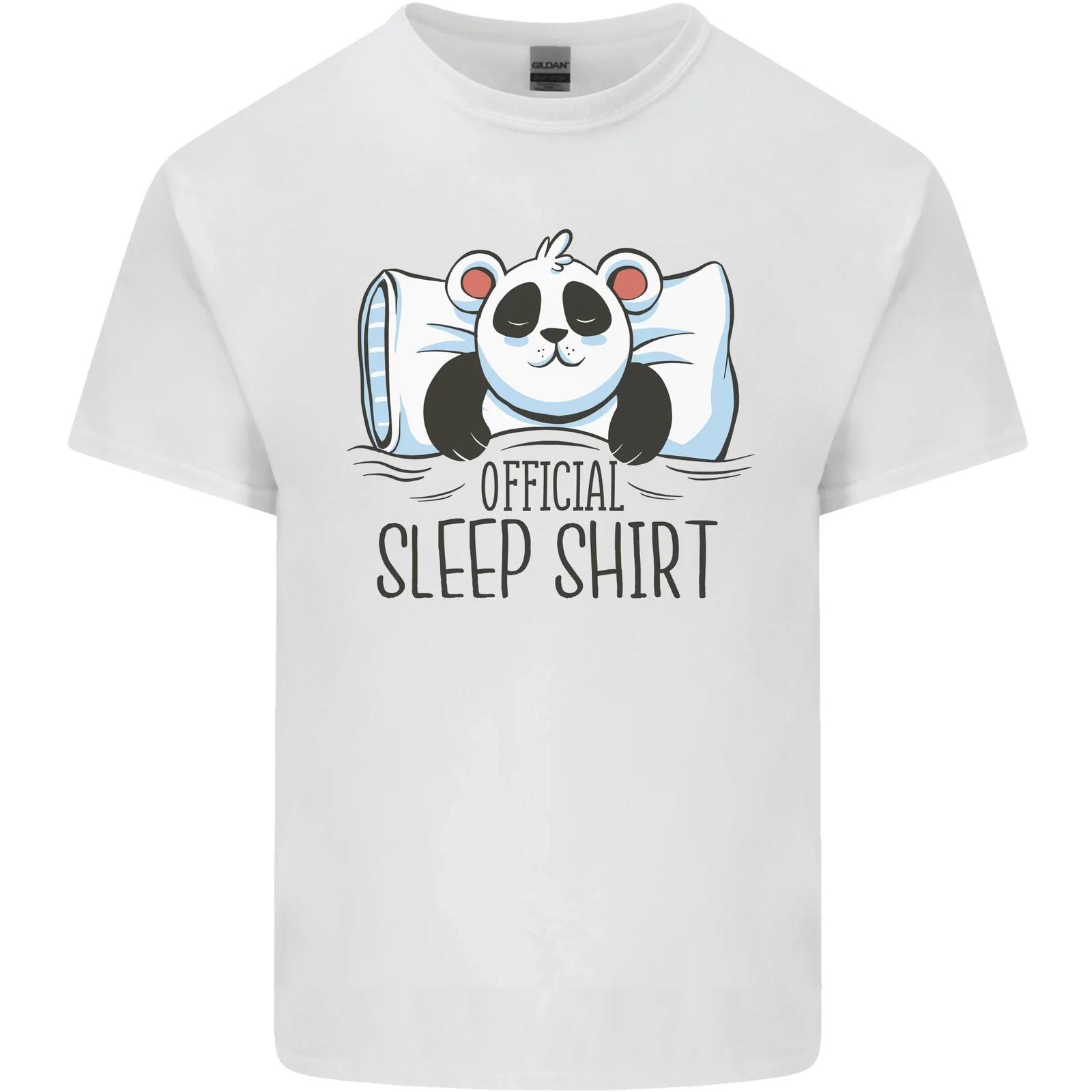 Panda Bear Funny Sleep Sleeping Nightwear Kids T-Shirt Childrens L